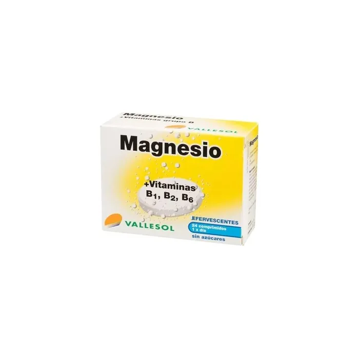 Vallesol Effervescent Magnesium B 24 Effervescent Tablets With Magnesium And B Vitamins