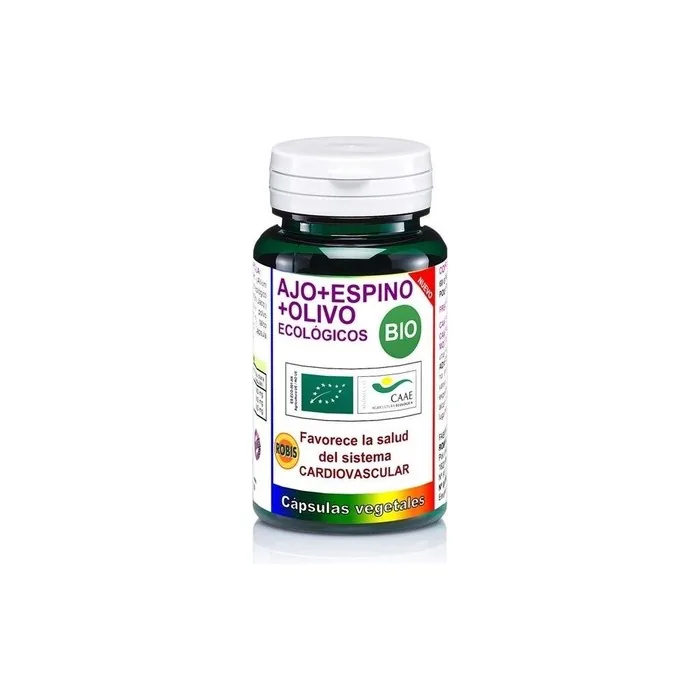 Robis Organic Garlic Hawthorn Olive Ecological Supplement 60 Capsules