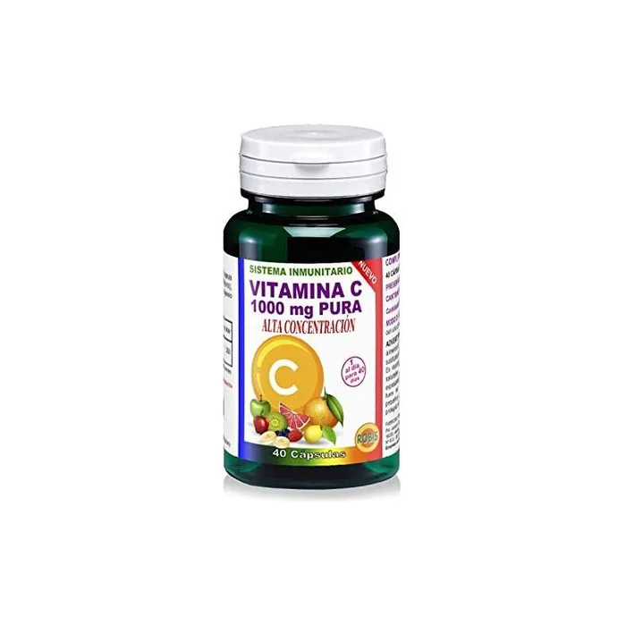Robis Pure Vitamin C 1000 Mg. 40cap, Black, Estándar