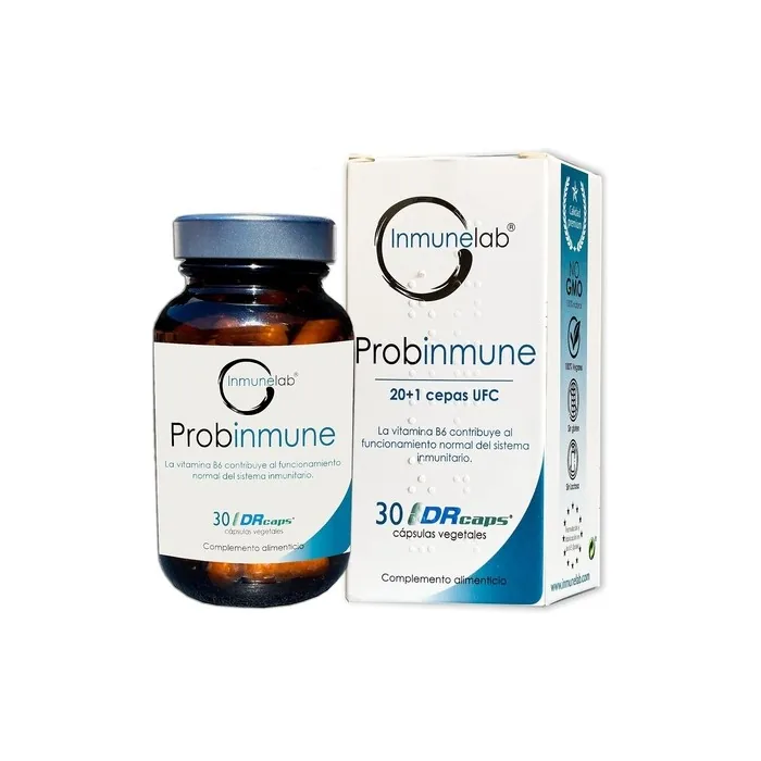 Probinmune Probiotic and Prebiotic Symbiotic 20+1 Strains Bacillus Subtilis Bacillus Coagulans Saccharomyces Boulardii 30 Delayed Release Capsules