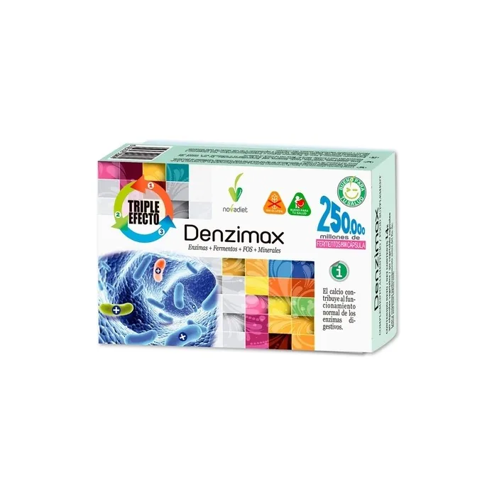 Novadiet Denzimax Capsules with Enzymes, Calcium, Selenium, Ferments, and FOS