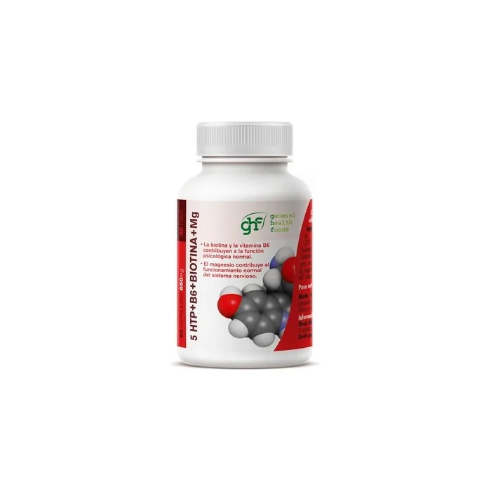 Ghf Tryptophan 5-Hydroxytryptophan + Vitamin B6 + Biotin + Magnesium 60 Capsules