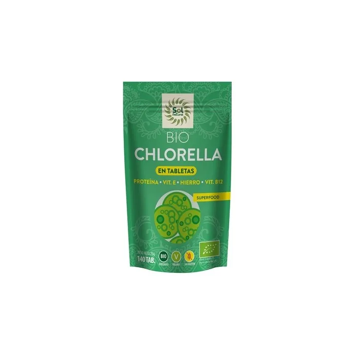 Sol Natural Chlorella Bio 140 Tablets - Dietary Supplement