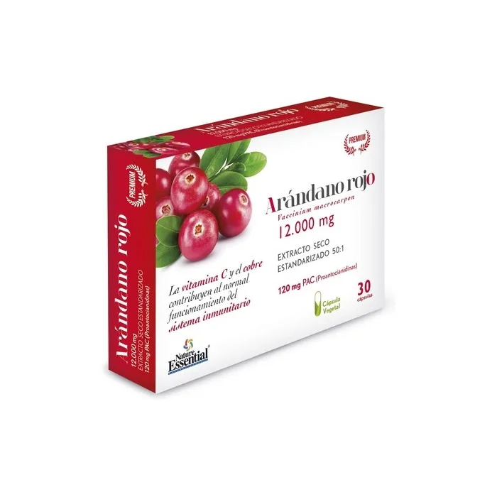 Nature Essential Red Cranberry 120 Capsules (Dry Extract) 30 Vegetarian Capsules