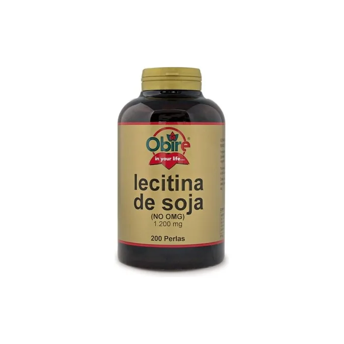 Obire Soy Lecithin 1200mg 200 Pearls - Supports Cardiovascular System - Aids in Fat Digestion - Rich in Phospholipids - Hepatoprotector