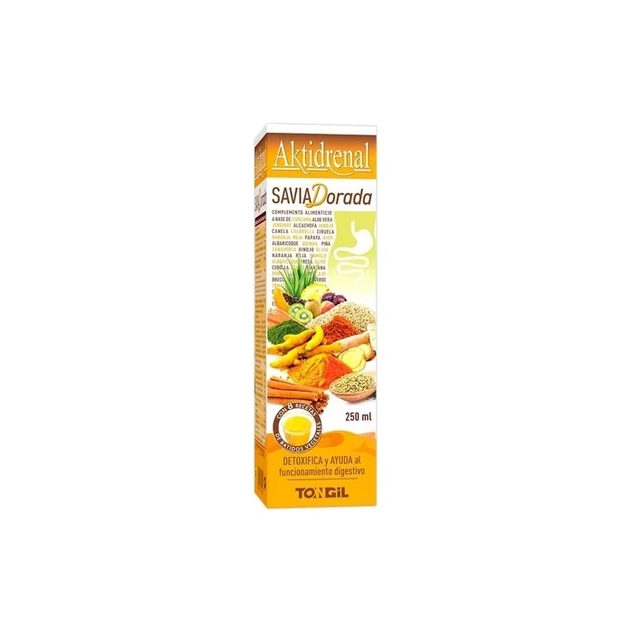 Tongil Aktidrenal Golden Sap 250ml with Turmeric, Fennel, Cinnamon, and Chlorella