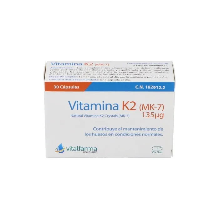 VITALFARMA Vitamin K2 135 mcg 30 Capsules