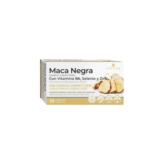 Natysal Black Maca Vitamin B6, Selenium And Zinc - 30 Capsules