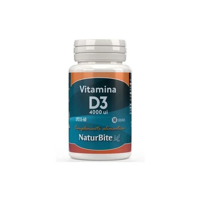 Vitamin D3 4000 IU 60 Softgels Naturbite High Dose Cholecalciferol