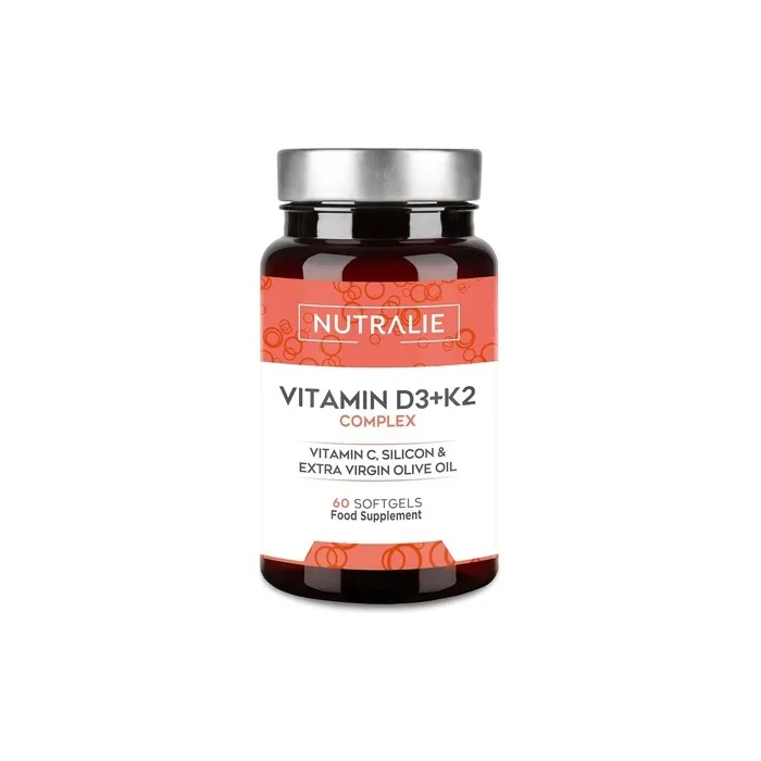 Vitamin D3 1000 IU per day + K2 MK7 High Strength and Absorption 60 Softgel Nutralie