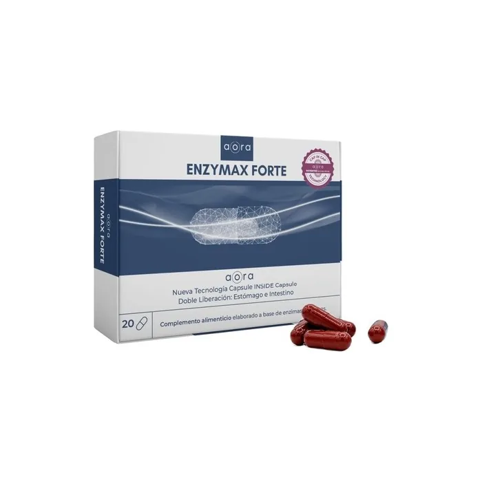 Aora Enzymax Forte Natural Vegan Digestive Enzymes 20 Capsules Lipase