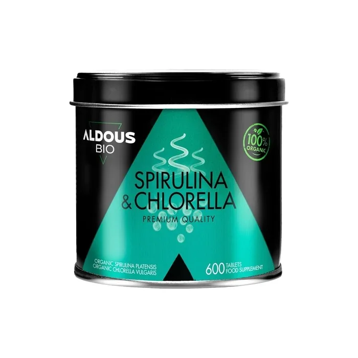 Bio Spirulina Chlorella Tablets For 100 Days 600 Tablets 3000mg Per Daily Dose Vegan Satisfying Detox Vegan Protein No Additives Officially Certified Organic