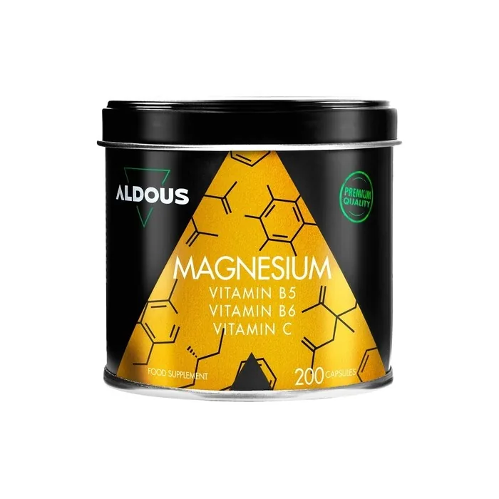 200 Capsules Magnesium Citrate With Vitamin C B6 B5 Daily Dose 1500mg