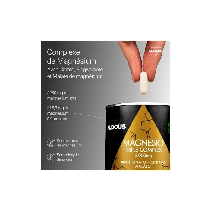 Magnesium Complex Triple 2250mg of Magnesium Bisglycinate Citrate