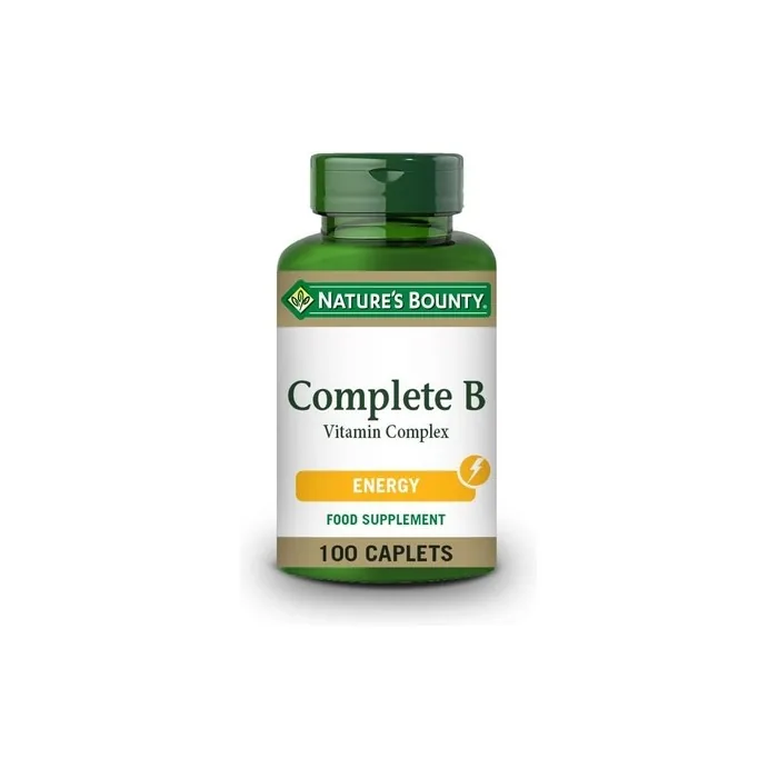 Nature's Bounty Complete B Vitamin Complex Caplets 100 Coated Capsules