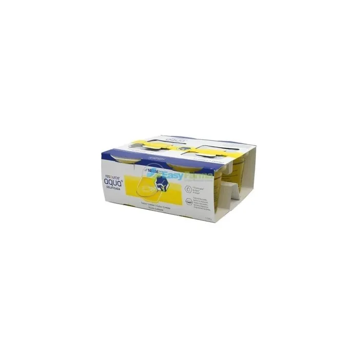 Nestl Meritene Resource Acqua Gelificata Hydrating And Refreshing Food Supplement Lemon Flavor 4x125 Ml