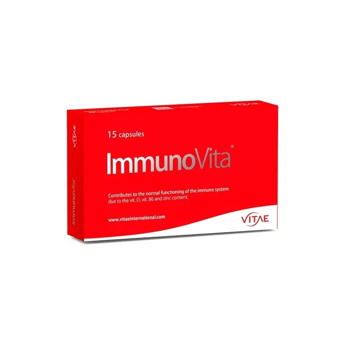Vitae ImmunoVita Betaglucans, Vitamin D3, B6, and Zinc for Strong Immune System 15 Capsules
