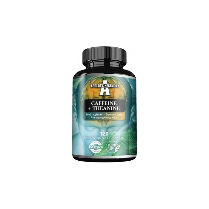 Apollo's Hegemony Caffeine + Theanine Dietary Supplement 120 Capsules