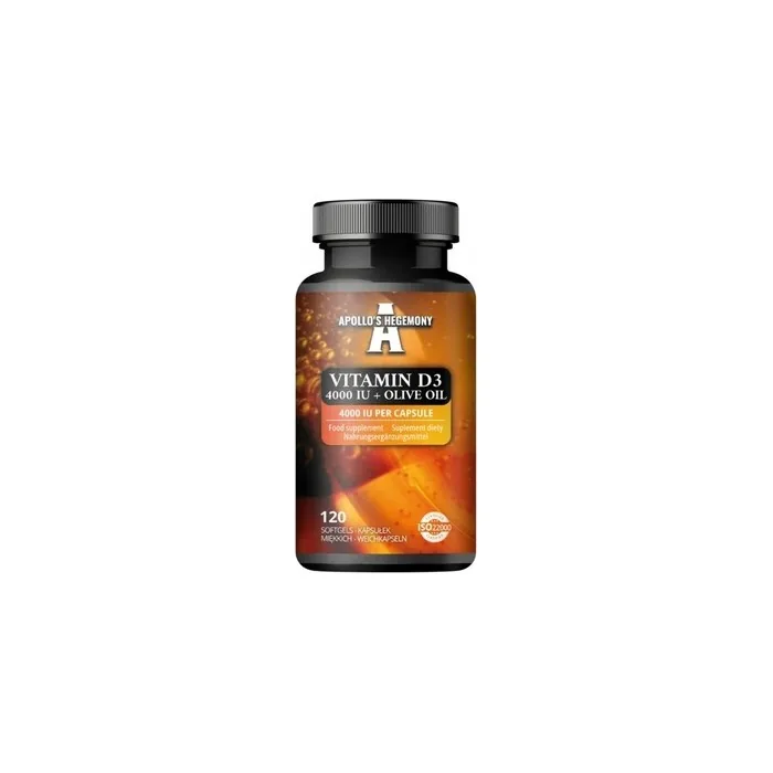Apollo's Hegemony Vitamin D3 4000 IU with Olive Oil 120 Softgels