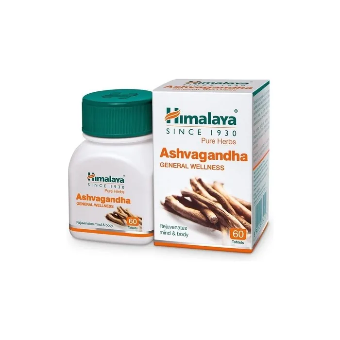 Himalaya Wellness Pure Herbal Ashwagandha General Wellness 60 Tablets