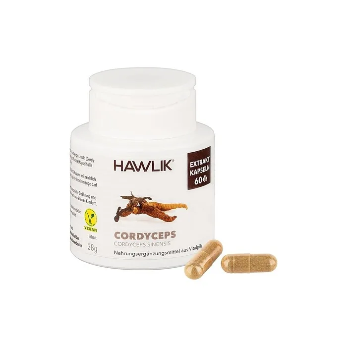 HAWLIK Cordyceps CS-4 Extract Capsules with Vitamin C 60 Capsules