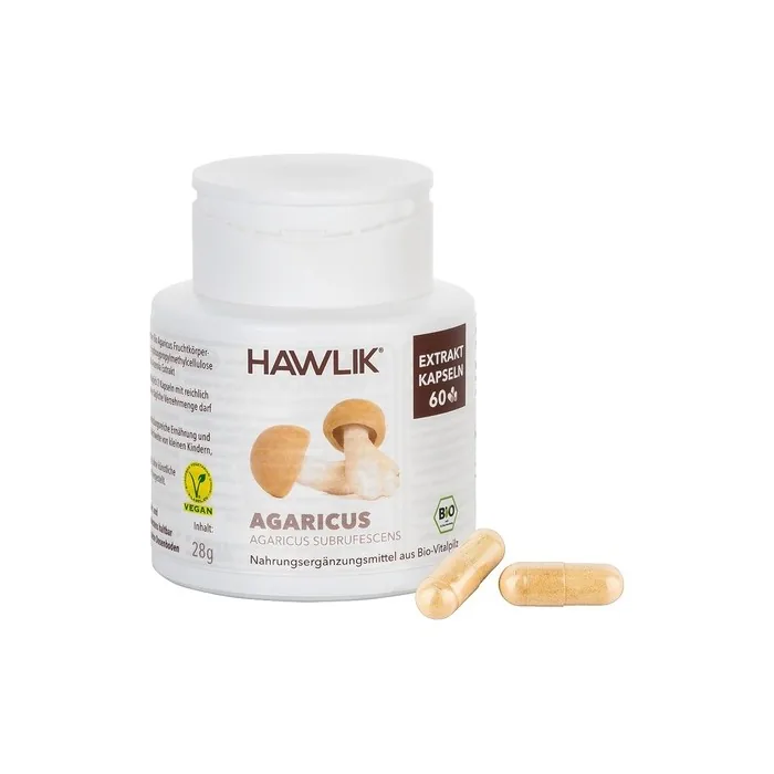 HAWLIK Agaricus Extract Capsules with Vitamin C 60 Capsules