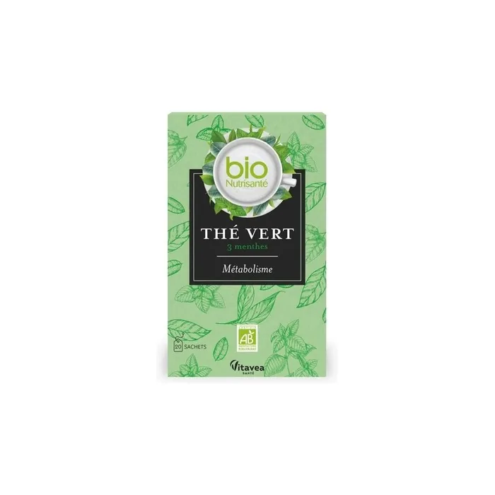 Vitavea Sante Bionutrisante Green Tea 3 Mints Metabolism 20 Bags