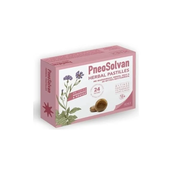 Pneosolvan Herbal Herbal Pastilles With Honey And Sage & Mint Flavor 24 Pieces