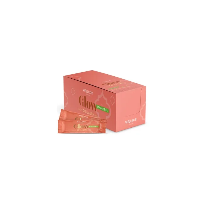 Wellexir Glow Beauty Drink Peach Ice Tea Box Of 50 Pieces