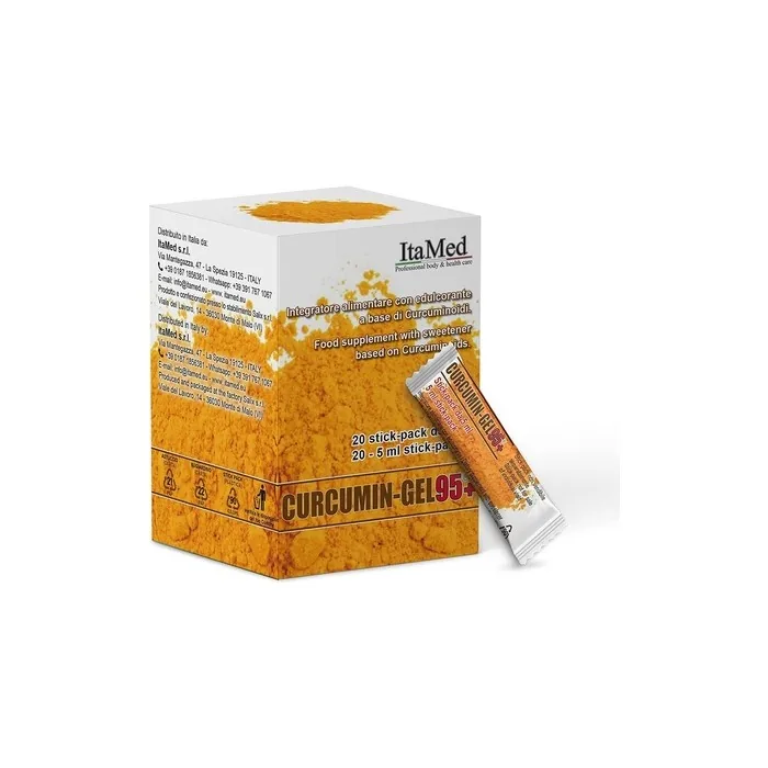 Curcumin Gel 95+ 20 Stick Packs of 5ml Each - Pack of 20