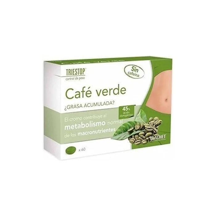 Eladiet Triestop Green Coffee Caffeine-Free Supplement 60 Tablets 600mg