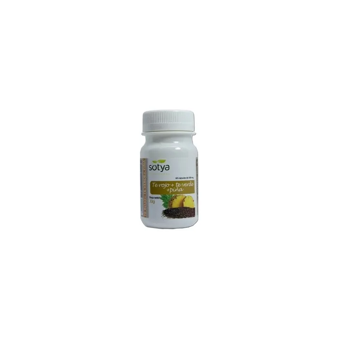 Sotya Sotya Green Tea, Red Tea And Pineapple 500 Mg Capsules 60 Units