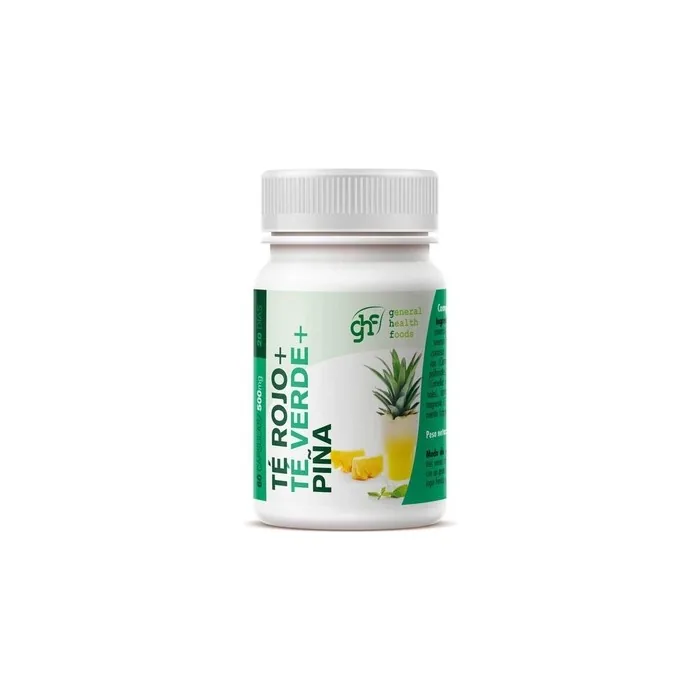 Ghf Green Tea Red Tea And Pineapple 500mg 60 Capsules