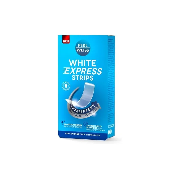 Perlweiss White Express Strips Teeth Whitening in 15 Minutes - Up to 2 Levels