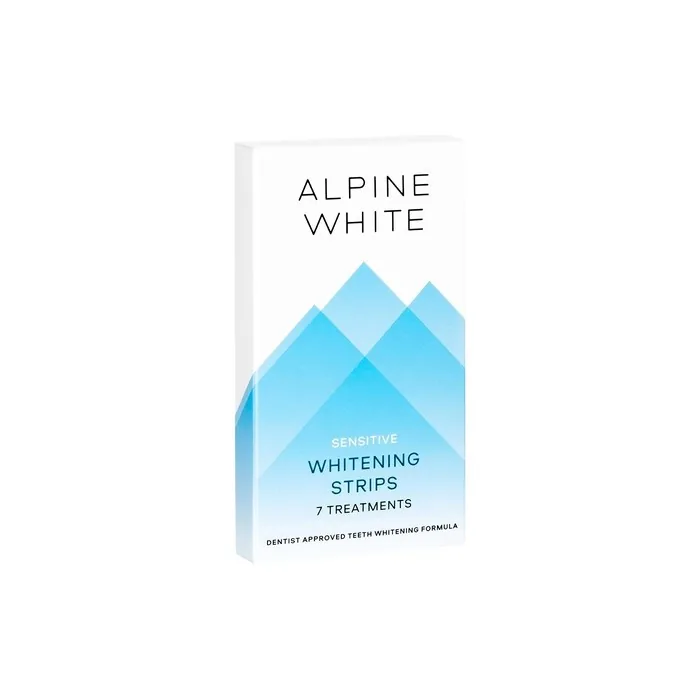 ALPINE WHITE Whitening Strips Sensitive for Visibly Whiter Teeth in Just 3 Days - Professional Teeth Whitening for Sensitive Teeth 7 Applications (14 Bleaching Strips)