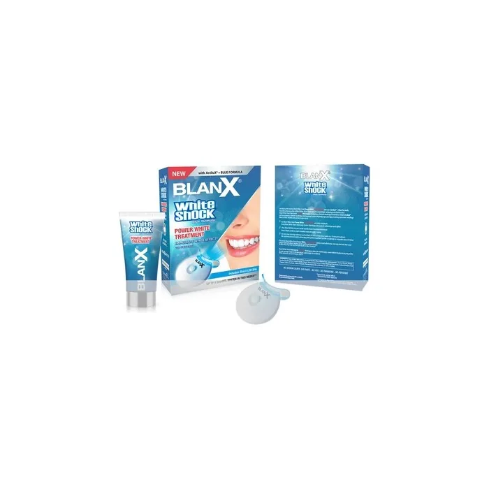 Blanx White Shock Power White Treatment Whitening Toothpaste 50ml + Led Bite