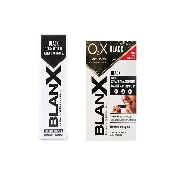 Blanx Teeth Whitening Strips with Oxygen Power and Activated Charcoal