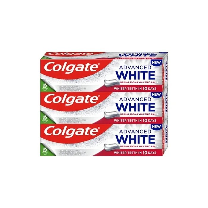 Colgate Advanced White Baking Soda & Volcanic Ash Trio Whitening Toothpaste - 3 X 75 Ml