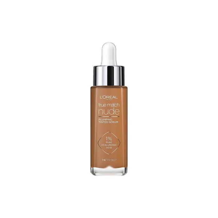 L'Oreal Paris True Match Tinted Serum Foundation with 1% Hyaluronic Acid 30ml Shade 7-8 Tan-Deep