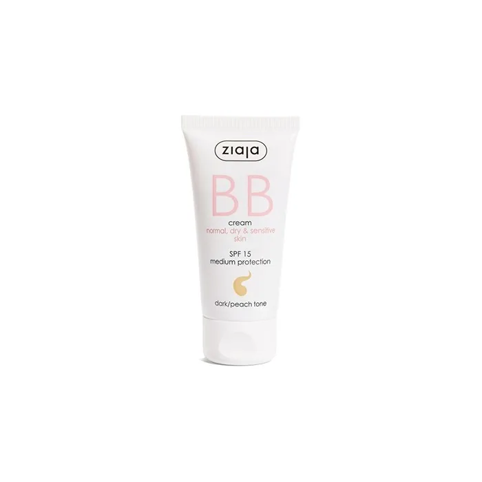 Ziaja Bb Cream For Normal Dry And Sensitive Skin Spf 15 Darkpeach Tone 50 Ml
