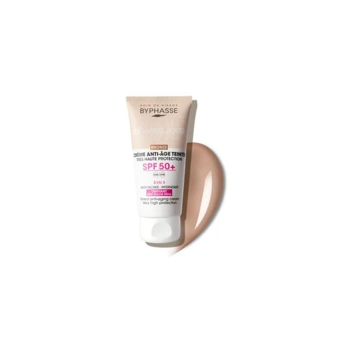 Byphasse Anti-Aging Facial Cream With Color Spf 50 Bronze 50ml