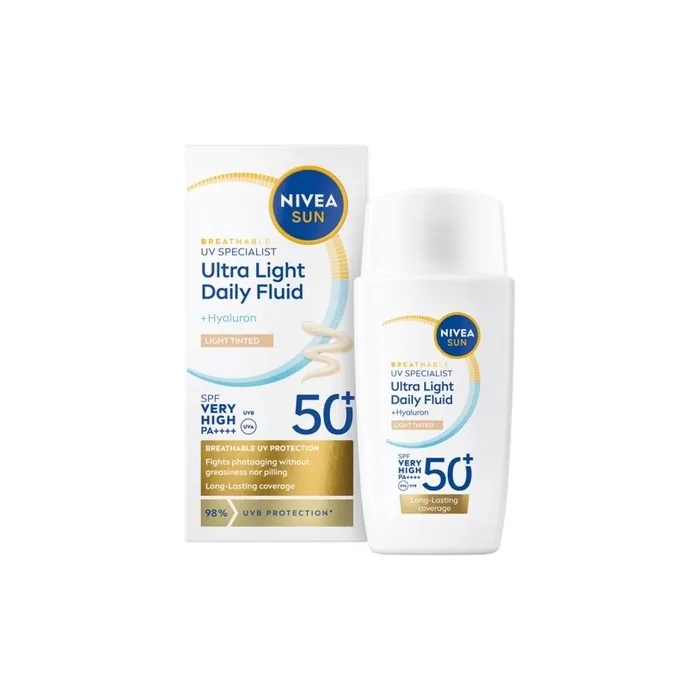 Nivea Ultra Light Tinted Fluid Spf 50 Sun 40 Ml