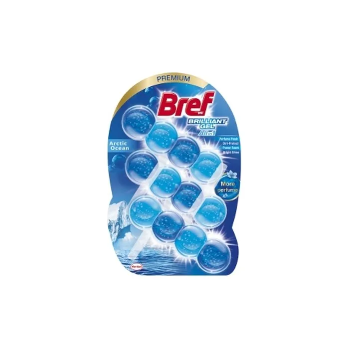 BREF Arctic Ocean Toilet Cleaner Gel 42g - Pack of 3