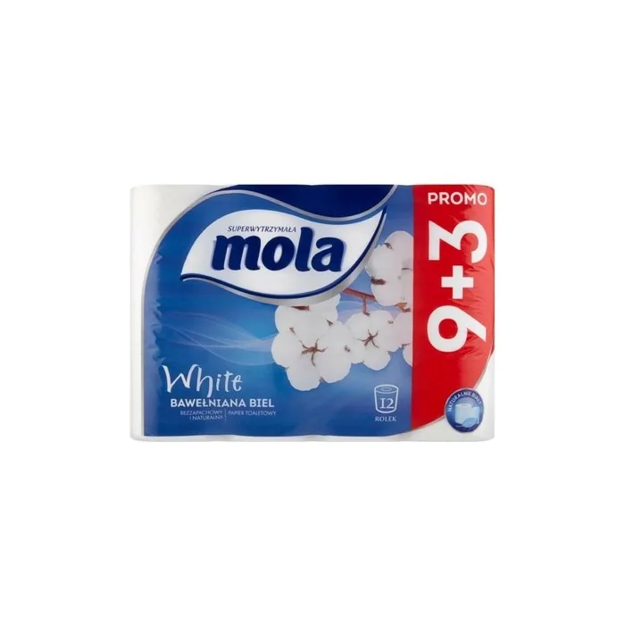 Metsä Tissue Mola White Toilet Paper 12 Rolls