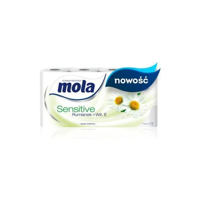 Metsä Tissue Mola A8 Sensitive Toilet Paper with Chamomile and Vitamin E - 8 Rolls