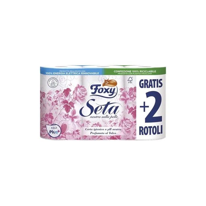 Foxy Silk Toilet Paper Decorated And Perfumed 2 Veils 4+2