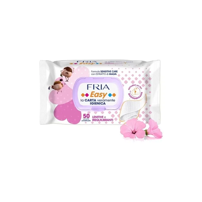 Fria Easy Wet Toilet Paper, 50 Wipes