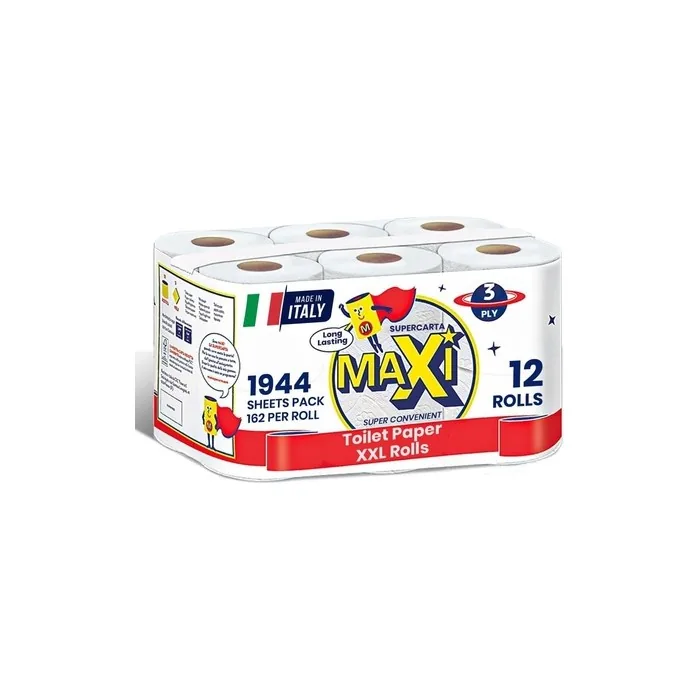Ghostdeadly Maxi Supercarta Toilet Roll 3-Ply - Pack of 12 Rolls