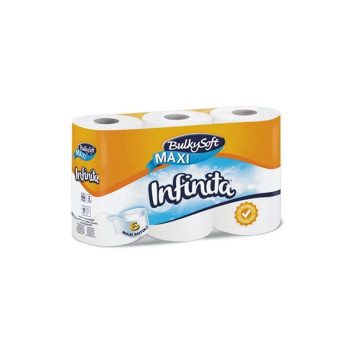 Bulkyssoft Infinite Hygiene Maxi Toilet Paper 2-Ply 6 Rolls 500 Sheets
