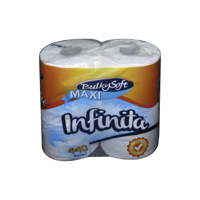Bulky Soft Infinita Toilet Paper 4 Rolls 2 Ply Bathroom Accessories